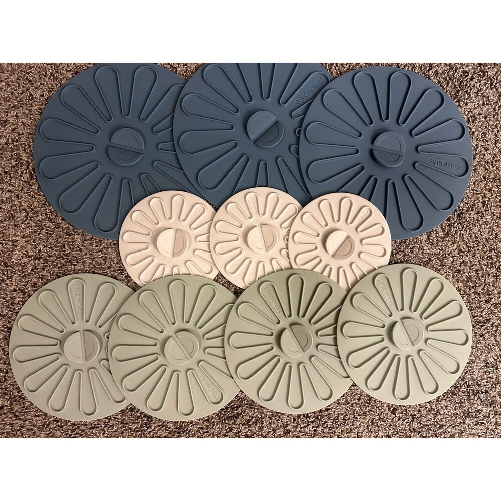 Set of 10 PrepWorks Multi-Function Silicone Lids Hot Pads Trivets 1860014